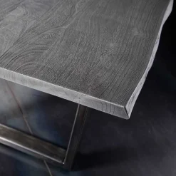Clearance Wohnen Grauer Baumkanten Esstisch Risa im Loft Style