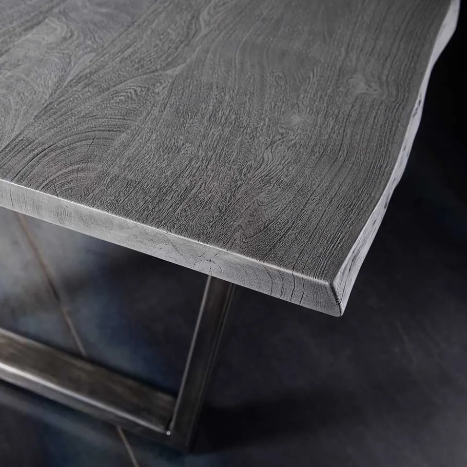 Clearance Wohnen Grauer Baumkanten Esstisch Risa im Loft Style