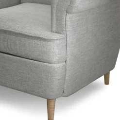 Best Wohnen Grauer Ohrenbackensessel im Skandi Design - Jagoz