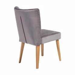 Wohnen Grauer Polsterstuhl Pyra im Mid Century Design (2er Set)