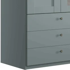 Sale Wohnen Graugrüner Kombi-Kleiderschrank 100 cm breit - Rajavo