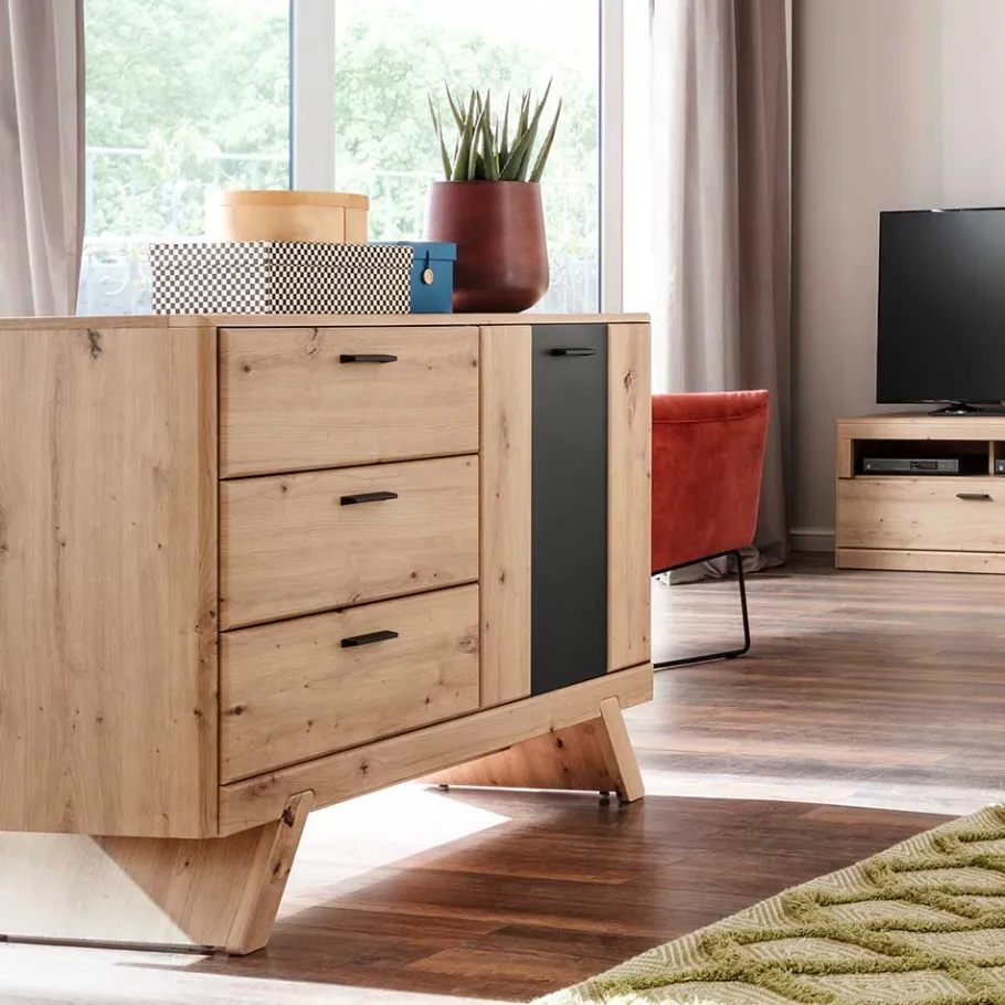 Sale Wohnen Große Design Kommode mit Türfach - Larinca