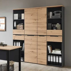 New Wohnen Großer Officeschrank mit Doppeltür - Kuetra