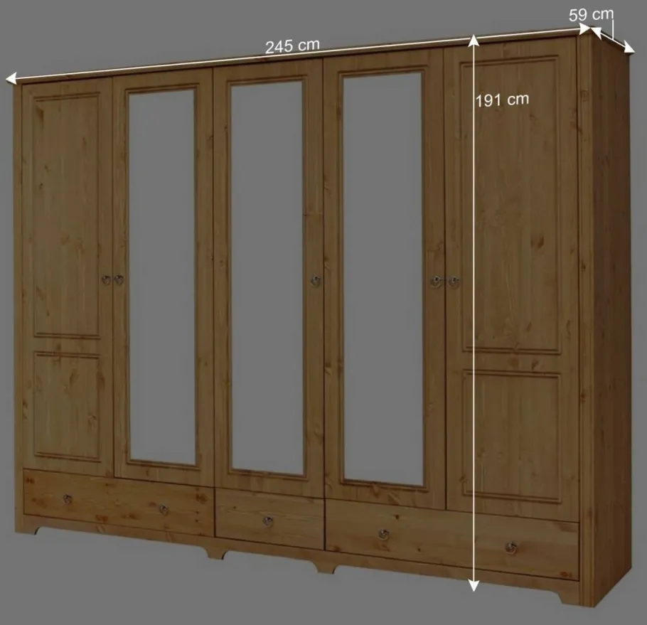 Best Wohnen Großer Schlafzimmerschrank in Natur - Imressa