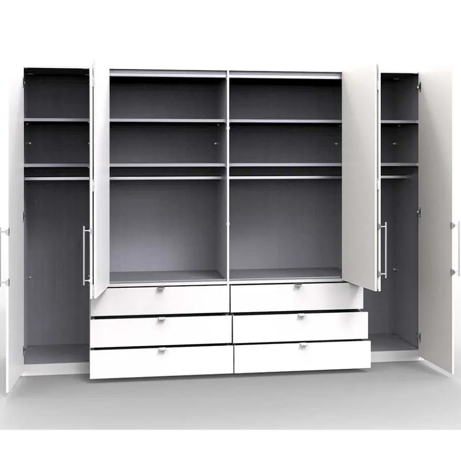 Best Wohnen Großer Schrank für Bekleidung in Weiß - Donpiave