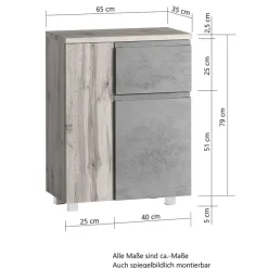 New Wohnen Großes Möbelset Badeinrichtung - Mia (fünfteilig)