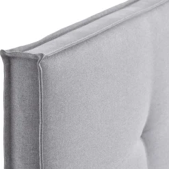 Hot Wohnen H3 Boxspringbett in Hellgrau Stoff & Chrom - Tuwedia