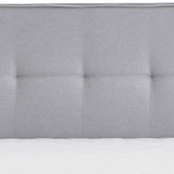 Hot Wohnen H3 Boxspringbett in Hellgrau Stoff & Chrom - Tuwedia