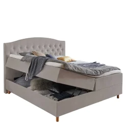 Clearance Wohnen H3 Komplettbett mit Bettkasten in Hellbraun - Furcia