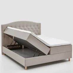 Clearance Wohnen H3 Komplettbett mit Bettkasten in Hellbraun - Furcia