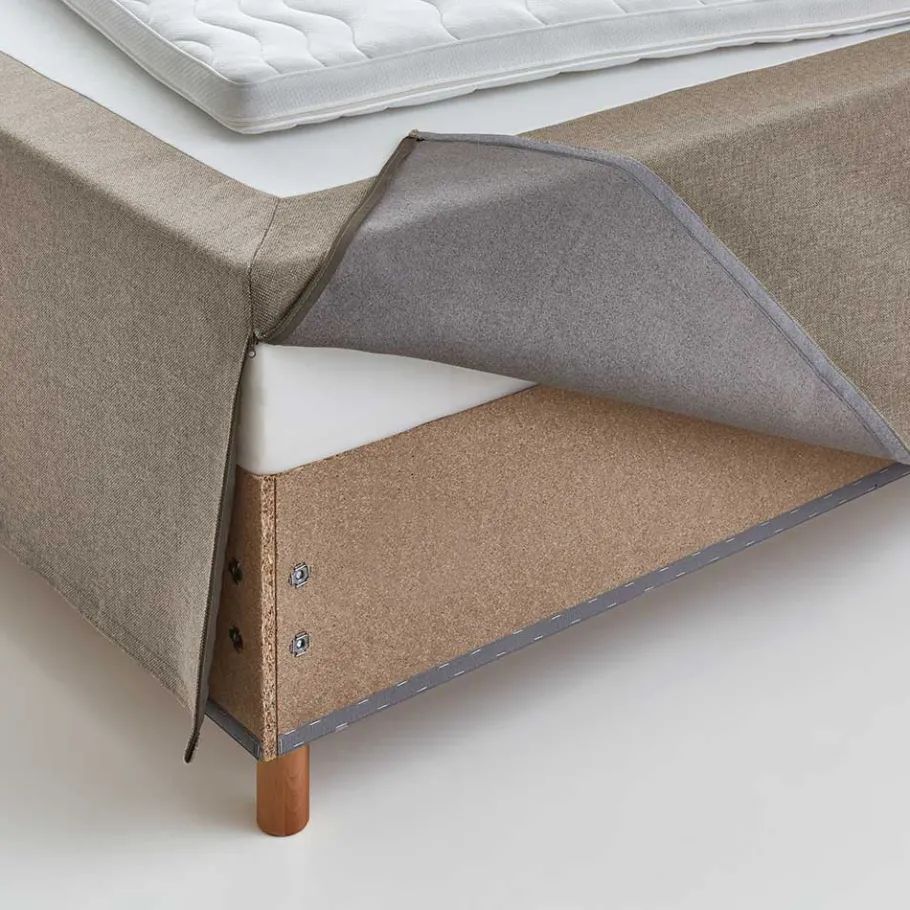 Clearance Wohnen H3 Polsterbett in Creme & Natur - Suvanica