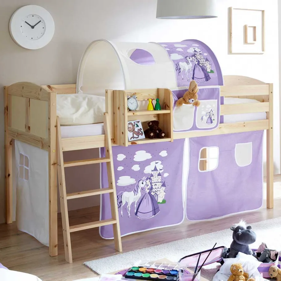 Best Wohnen Halbhohes Prinzessinbett in Lila - Omarai