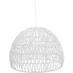 New Wohnen Halbrunde Hängelampe im Scandi Style in Weiß - Biatrore