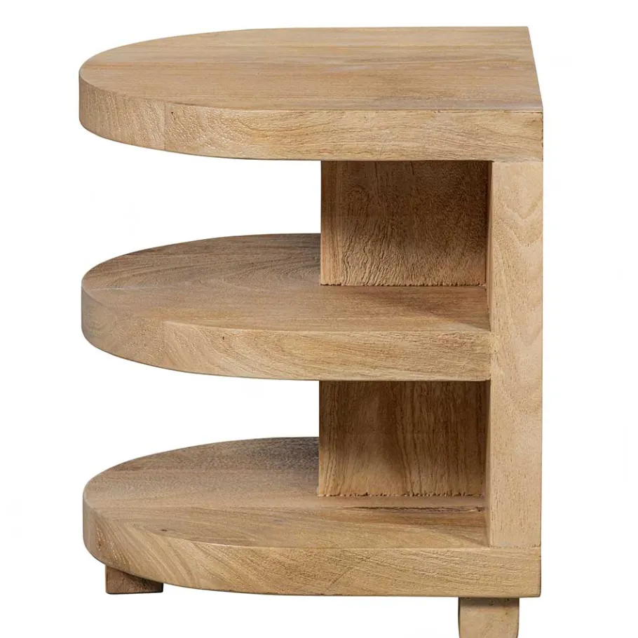 New Wohnen Halbrunder Beistelltisch im Skandi Design - Fuxiata