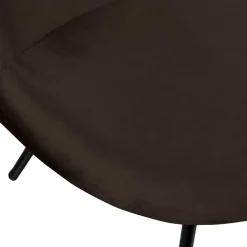 Clearance Wohnen Halbrunder Cocktailsessel in Anthrazit Samt - Savuta