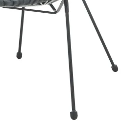 Sale Wohnen Halbrunder Gartenstuhl aus Geflecht in Grau - Hero (2er Set)