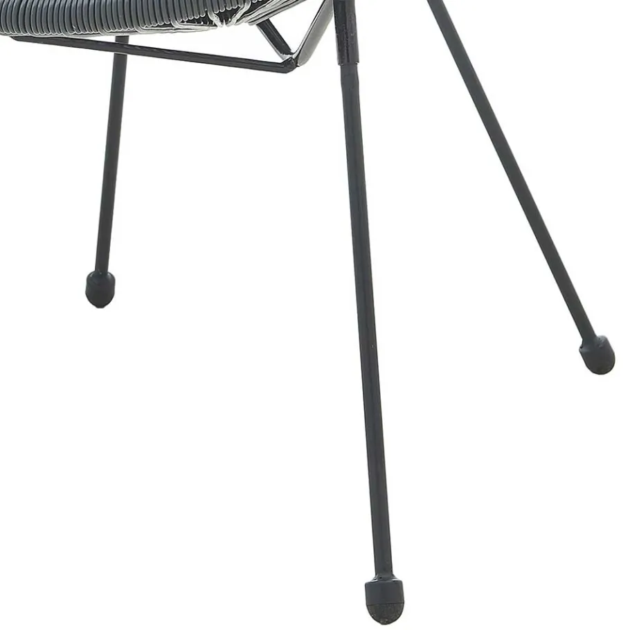 Sale Wohnen Halbrunder Gartenstuhl aus Geflecht in Grau - Hero (2er Set)