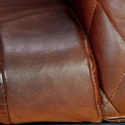 Sale Wohnen Halbrunder Tischsessel in Braun Leder - Liva