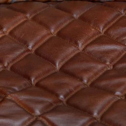 Sale Wohnen Halbrunder Tischsessel in Braun Leder - Liva