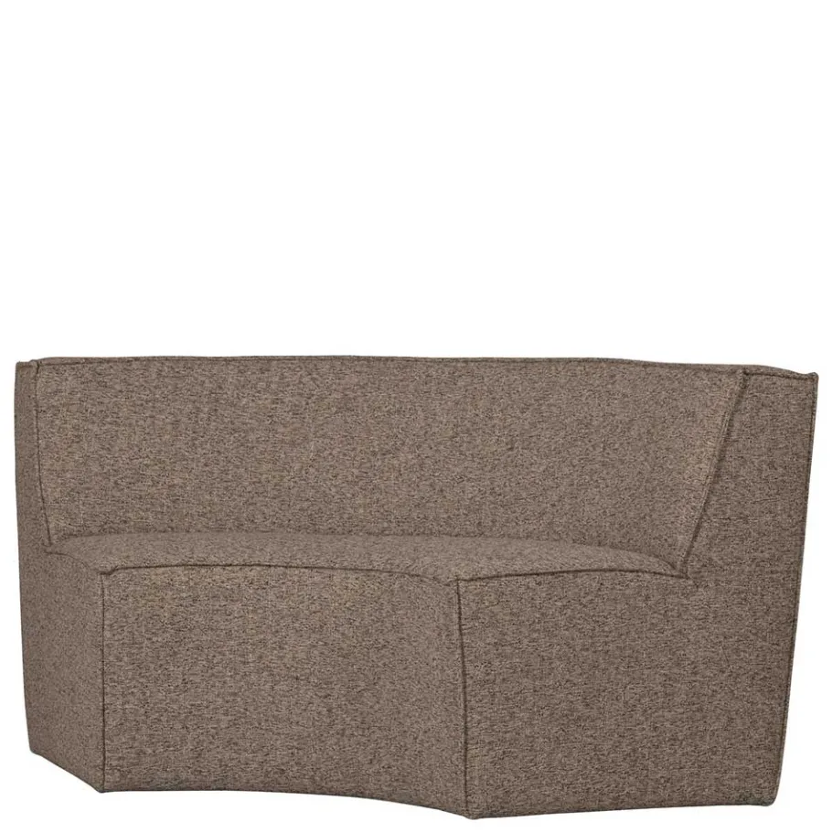 Discount Wohnen Halbrundes Esstischsofa in Dunkelbraun - Sentiagamo