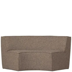 Discount Wohnen Halbrundes Esstischsofa in Dunkelbraun - Sentiagamo