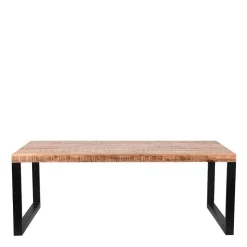 Outlet Wohnen Handgearbeiteter Esstisch mit Mango Holzplatte - Sledias