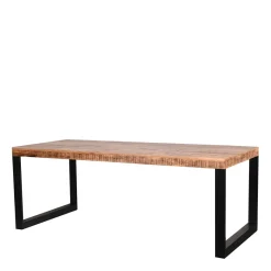 Outlet Wohnen Handgearbeiteter Esstisch mit Mango Holzplatte - Sledias