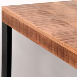 Outlet Wohnen Handgearbeiteter Esstisch mit Mango Holzplatte - Sledias