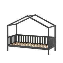 Sale Wohnen Hausbett in Anthrazit aus Kiefernholz - Neptunus