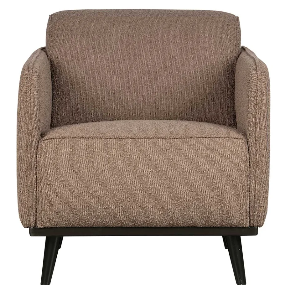 Best Wohnen Hellbrauner Boucle Sessel mit Federkern - Bratannio