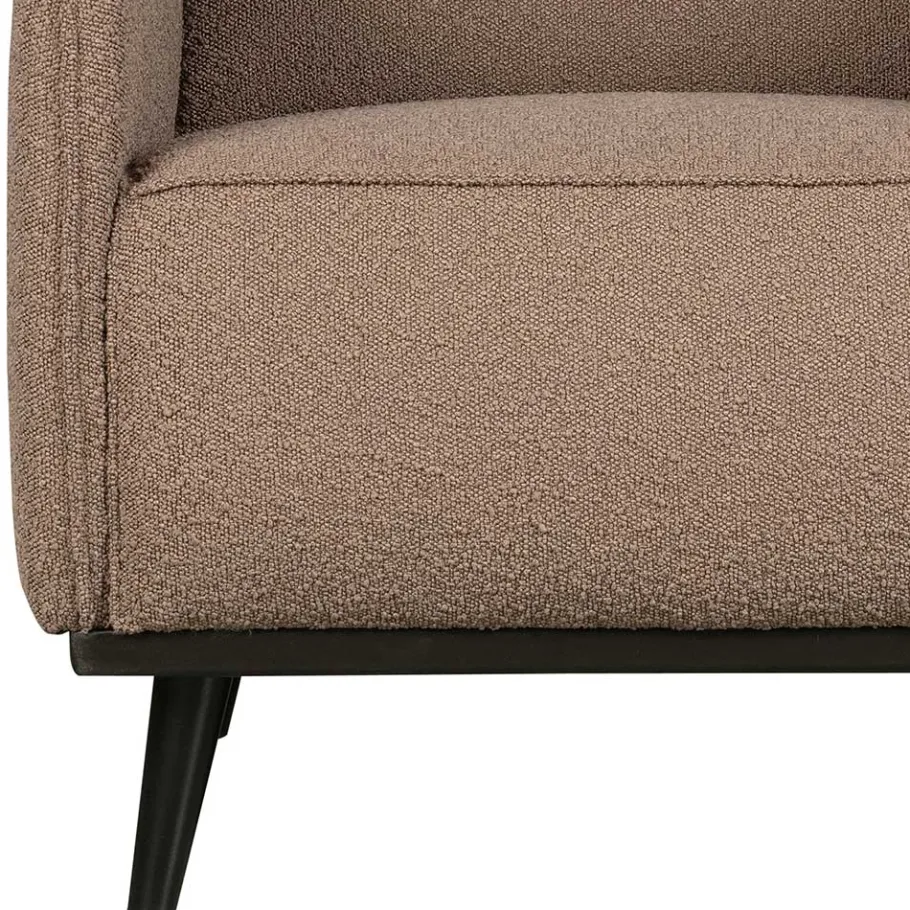 Best Wohnen Hellbrauner Boucle Sessel mit Federkern - Bratannio