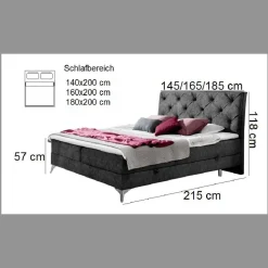 Clearance Wohnen Hellbraunes Boxbett mit Samtbezug - Gelvino