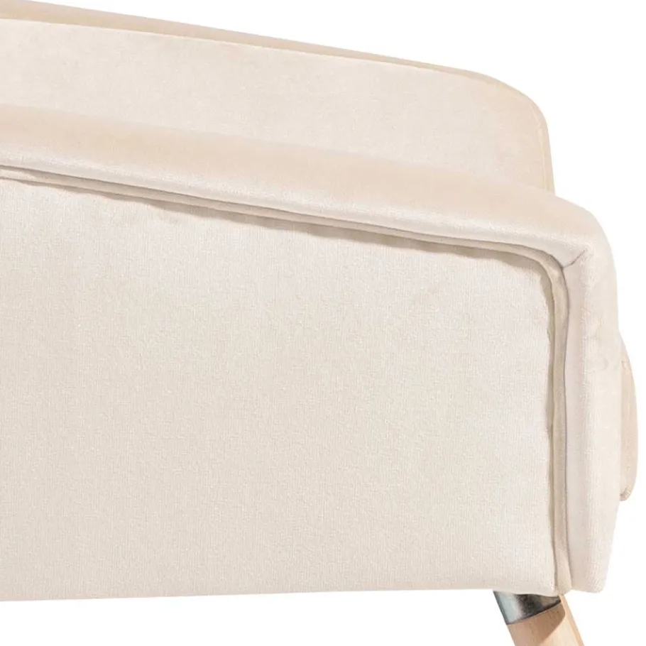 Best Wohnen Heller Sessel in Creme Samtvelours - Agnesco