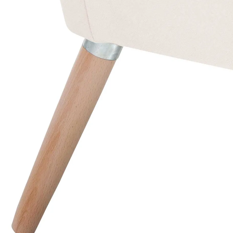 Best Wohnen Heller Sessel in Creme Samtvelours - Agnesco