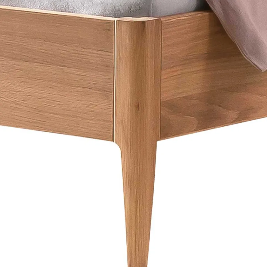 Wohnen Helles Bett aus geölter Eiche modern - Fachet