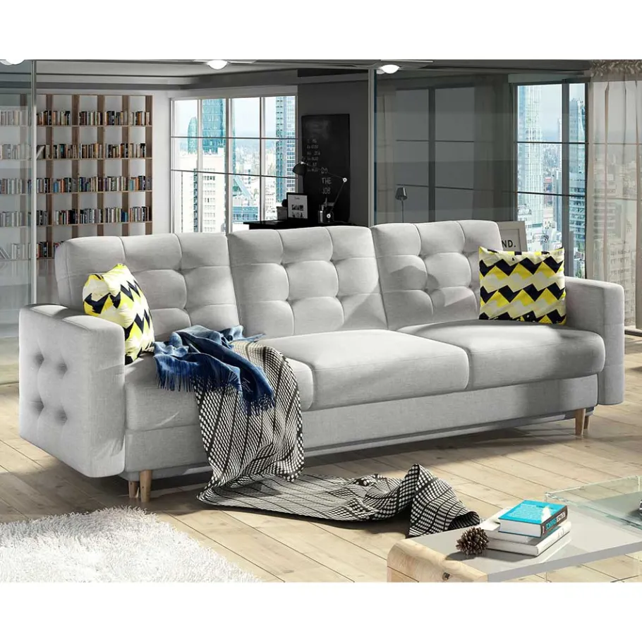 Clearance Wohnen Helles Wohnzimmersofa mit Schlaffunktion - Yamura