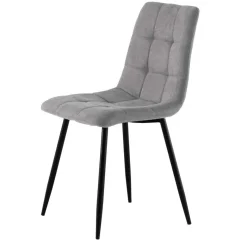 New Wohnen Hellgraue Esszimmerstühle modern - Bogor (4er Set)