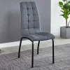 Clearance Wohnen Hellgraue Polsterstühle aus Webstoff - Janny (2er Set)