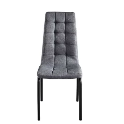 Clearance Wohnen Hellgraue Polsterstühle aus Webstoff - Janny (2er Set)