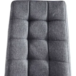 Clearance Wohnen Hellgraue Polsterstühle aus Webstoff - Janny (2er Set)