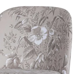 New Wohnen Hellgraue Samtstühle mit Mohnblumen Motiv - Caldaro (2er Set)