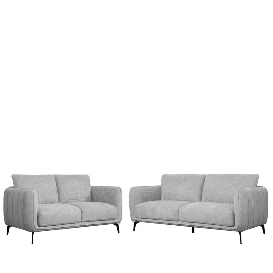 Online Wohnen Hellgraues Sofa mit Taschenfederkern - Havilano