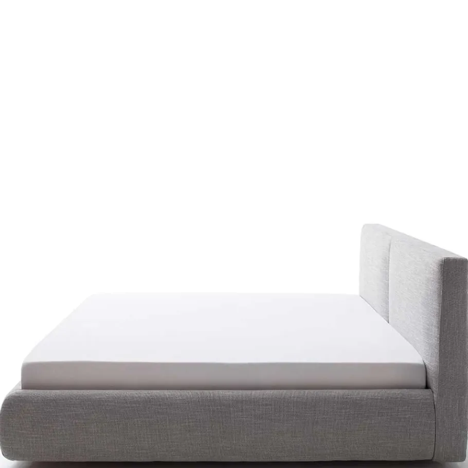 Wohnen Hellgraues 180x200 Bett inklusive Matratzen - Atlona
