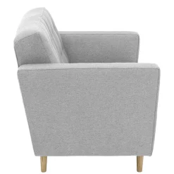 New Wohnen Hellgraues Zweisitzer Sofa mit Federkern - Amberg
