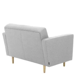 New Wohnen Hellgraues Zweisitzer Sofa mit Federkern - Amberg