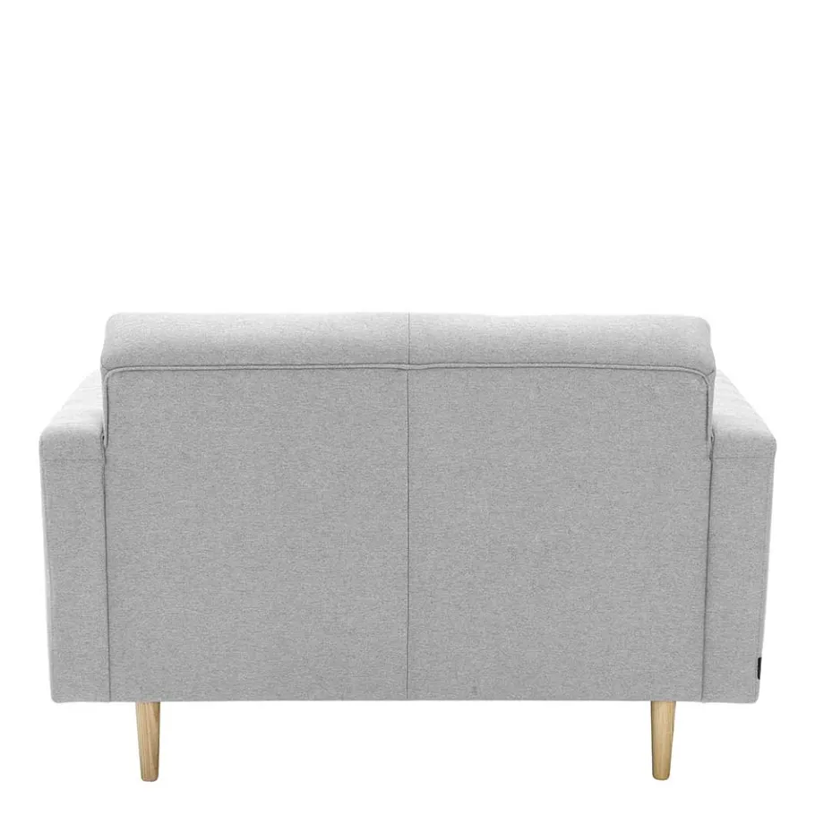 New Wohnen Hellgraues Zweisitzer Sofa mit Federkern - Amberg