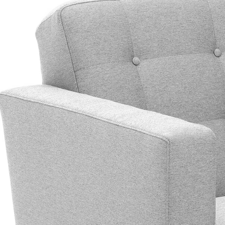 New Wohnen Hellgraues Zweisitzer Sofa mit Federkern - Amberg