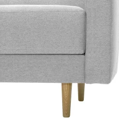 New Wohnen Hellgraues Zweisitzer Sofa mit Federkern - Amberg