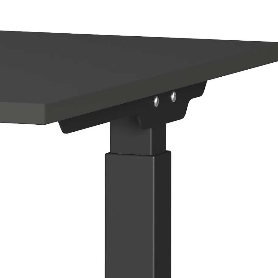 Outlet Wohnen Höhenverstellbarer Schreibtisch in Dunkelgrau - Espnoz