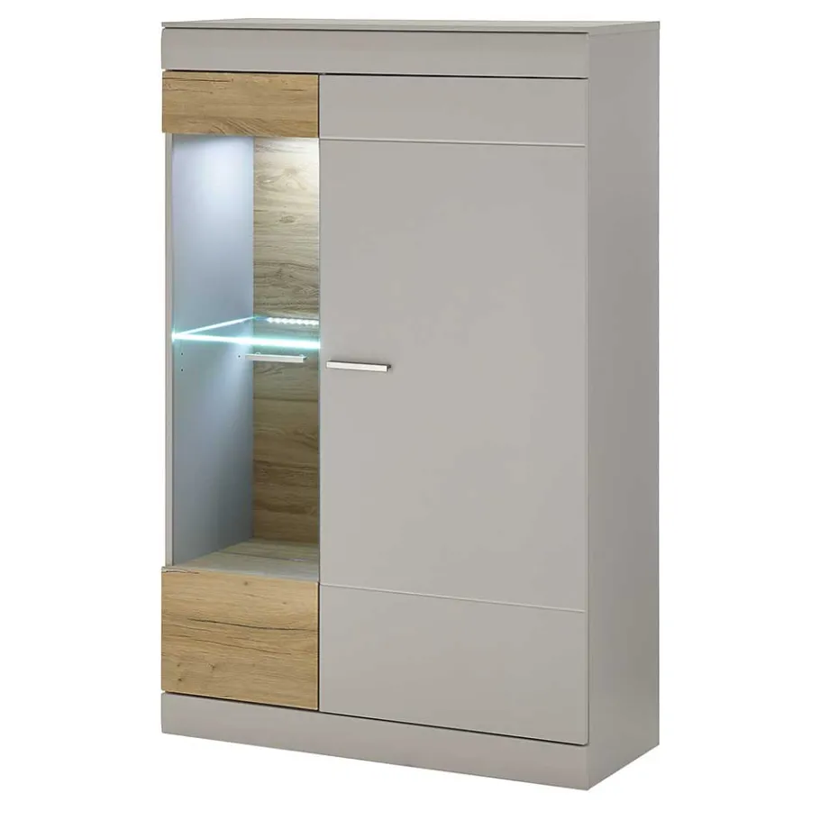 Online Wohnen Highboard in Hellgrau & Zinneiche NB - Lioscas